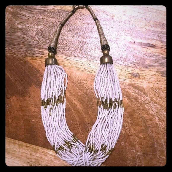 Vintage Burning Man Boho Strand Necklace - Picture 1 of 4